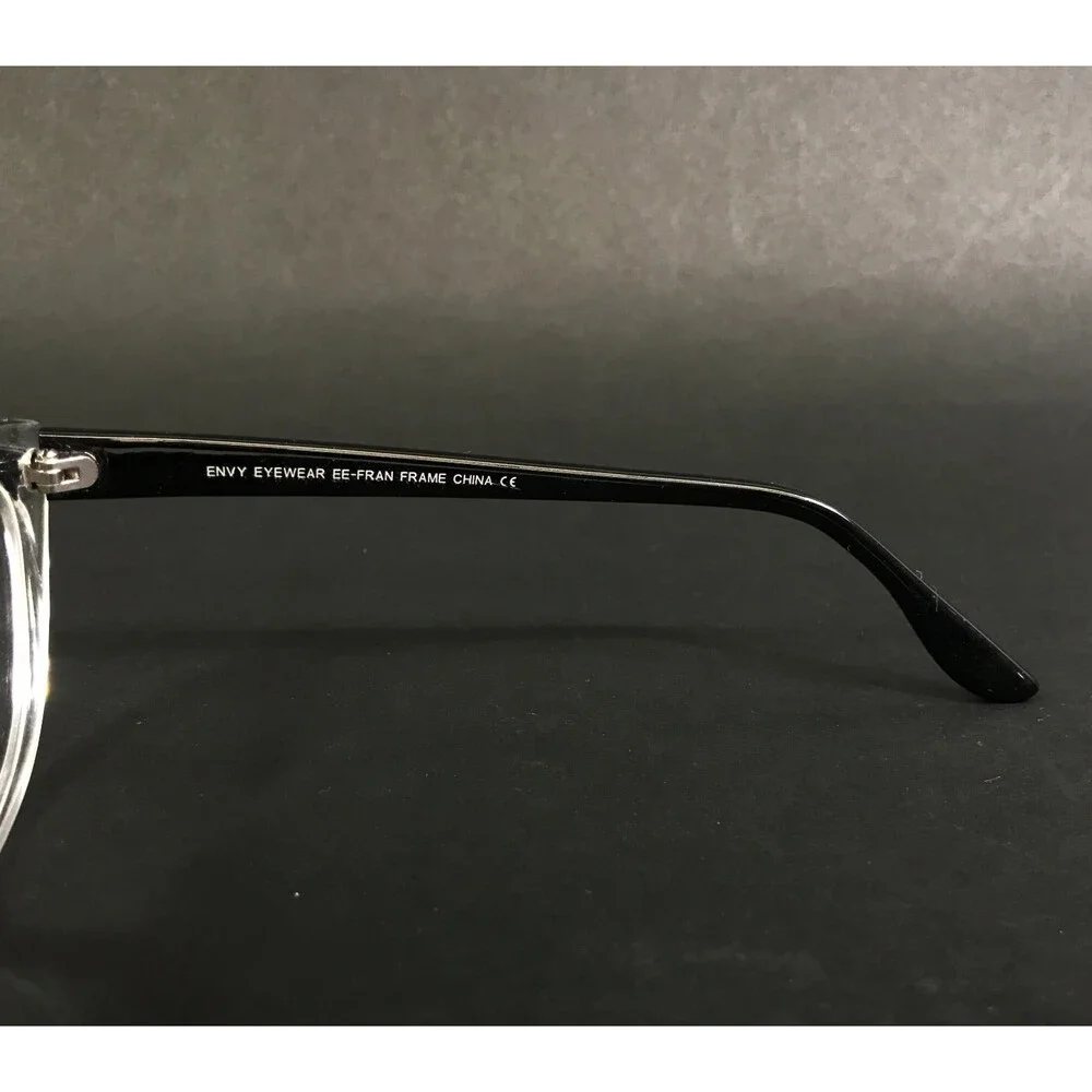 Envy Eyewear Eyeglasses Frames EE-FRAN BLK/CRY Black Crystal Full Rim 53-17-143